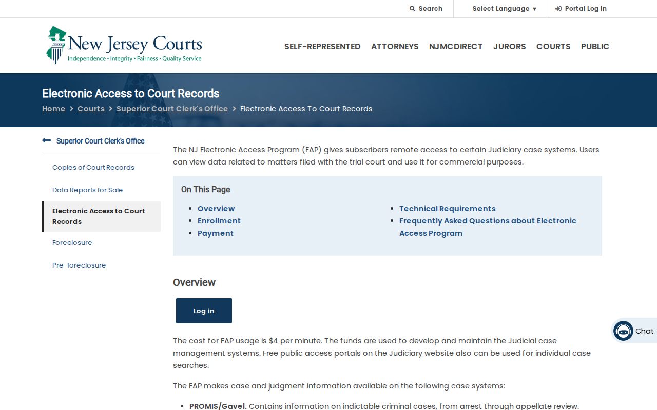 New Jersey court record fields for a Morris County release